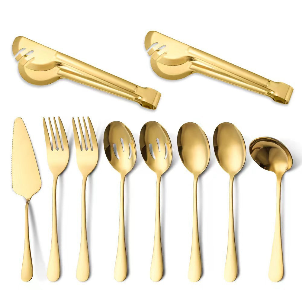 Servierlöffel-Set aus Edelstahl, 10-teilig – Bild 10 | LuxeStyle