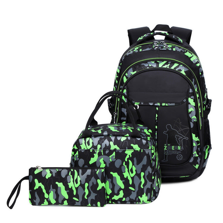 Tarnmuster Schulrucksack 3er-Set