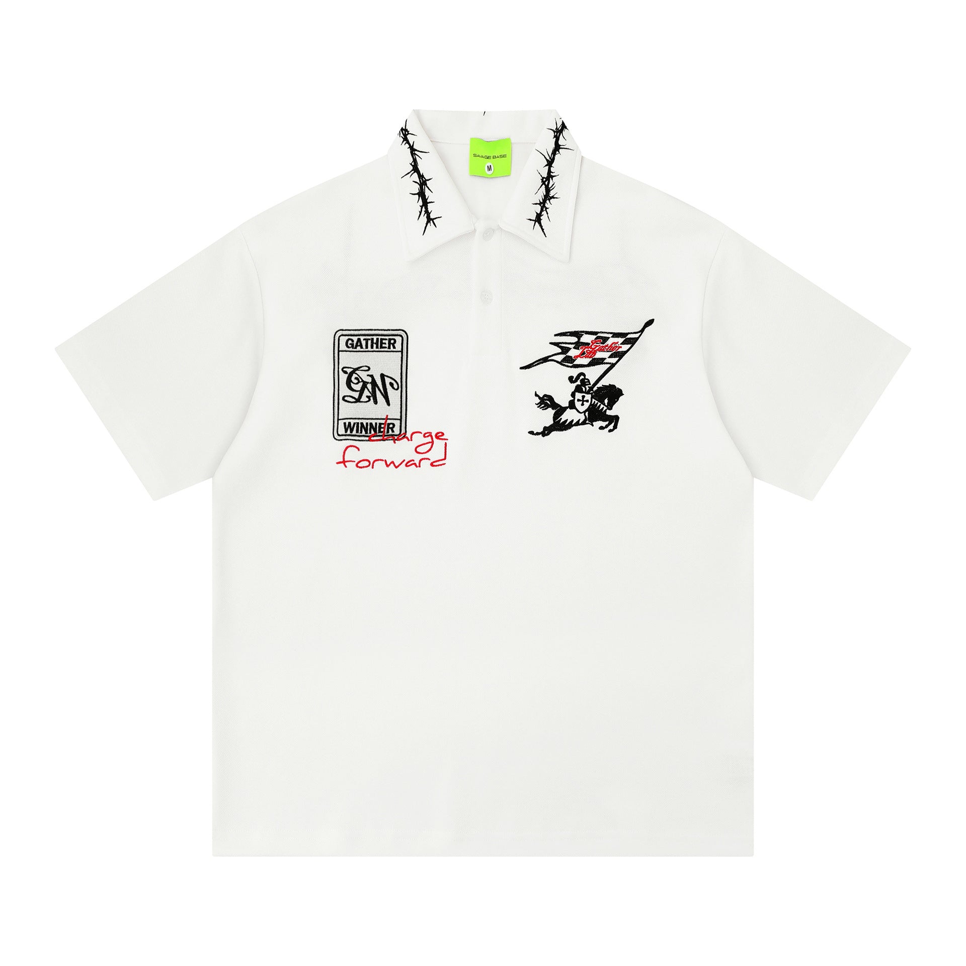 Retro-Polo mit Stickerei