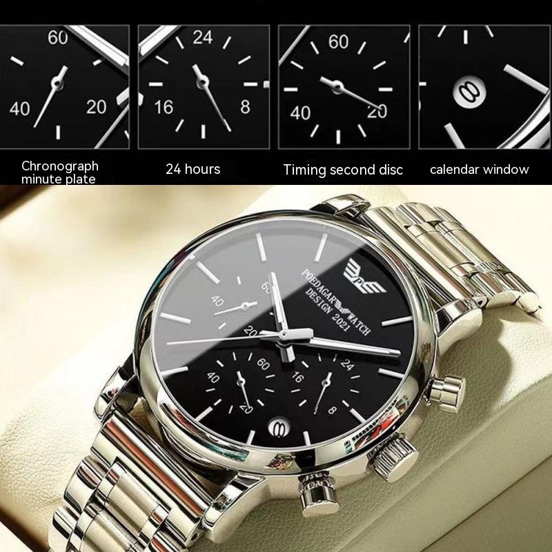 Multifunktionale, wasserdichte Herrenuhr mit Leuchtfunktion – Bild 4 | LuxeStyle