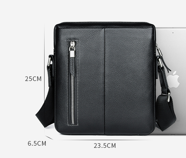 Kuhleder Crossbody Rucksack – klassisch schwarz – Bild 4 | LuxeStyle