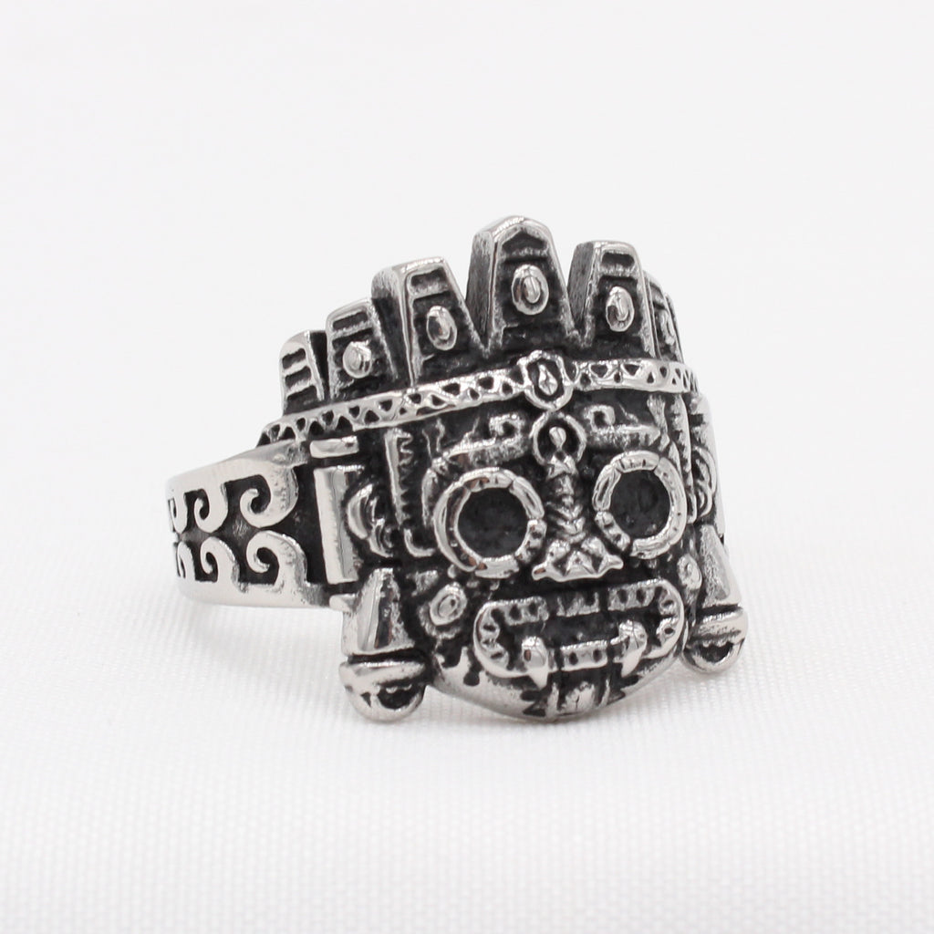 Titanstahlring mit Roboter-Alien-Design – Bild 2 | LuxeStyle