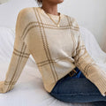 Gestreifter Strickpullover für Damen