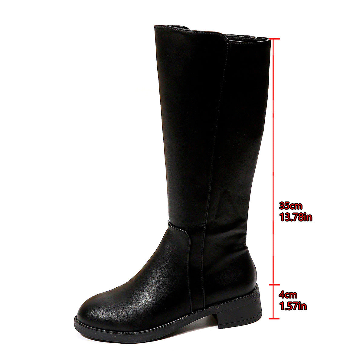 Damen-Stiefel mit Reissverschluss und Blockabsatz – Bild 3 | LuxeStyle