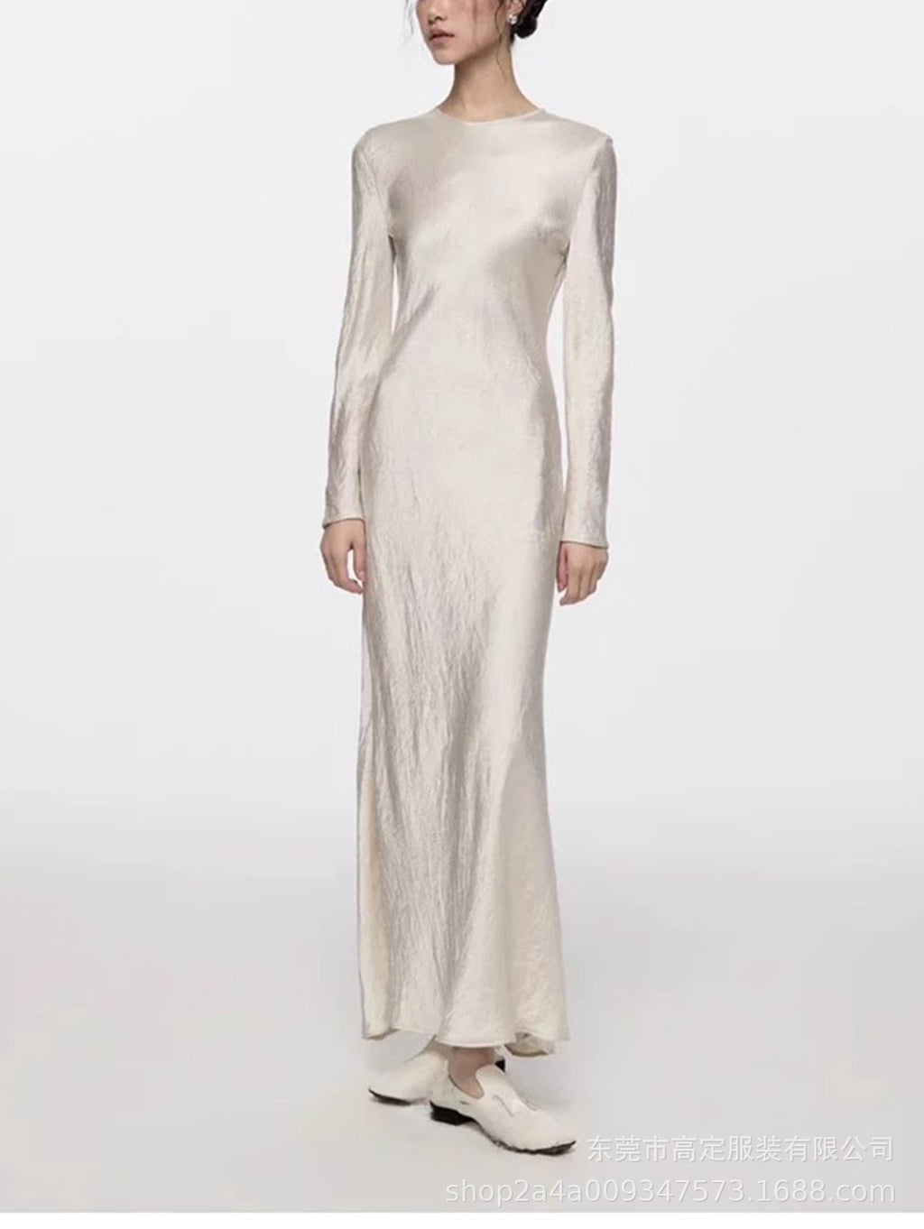 Elegantes Langarm-Kleid im französischen Stil – Bild 2 | LuxeStyle