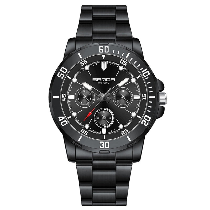 Multifunktionaler wasserdichter Quarzarmband Herren