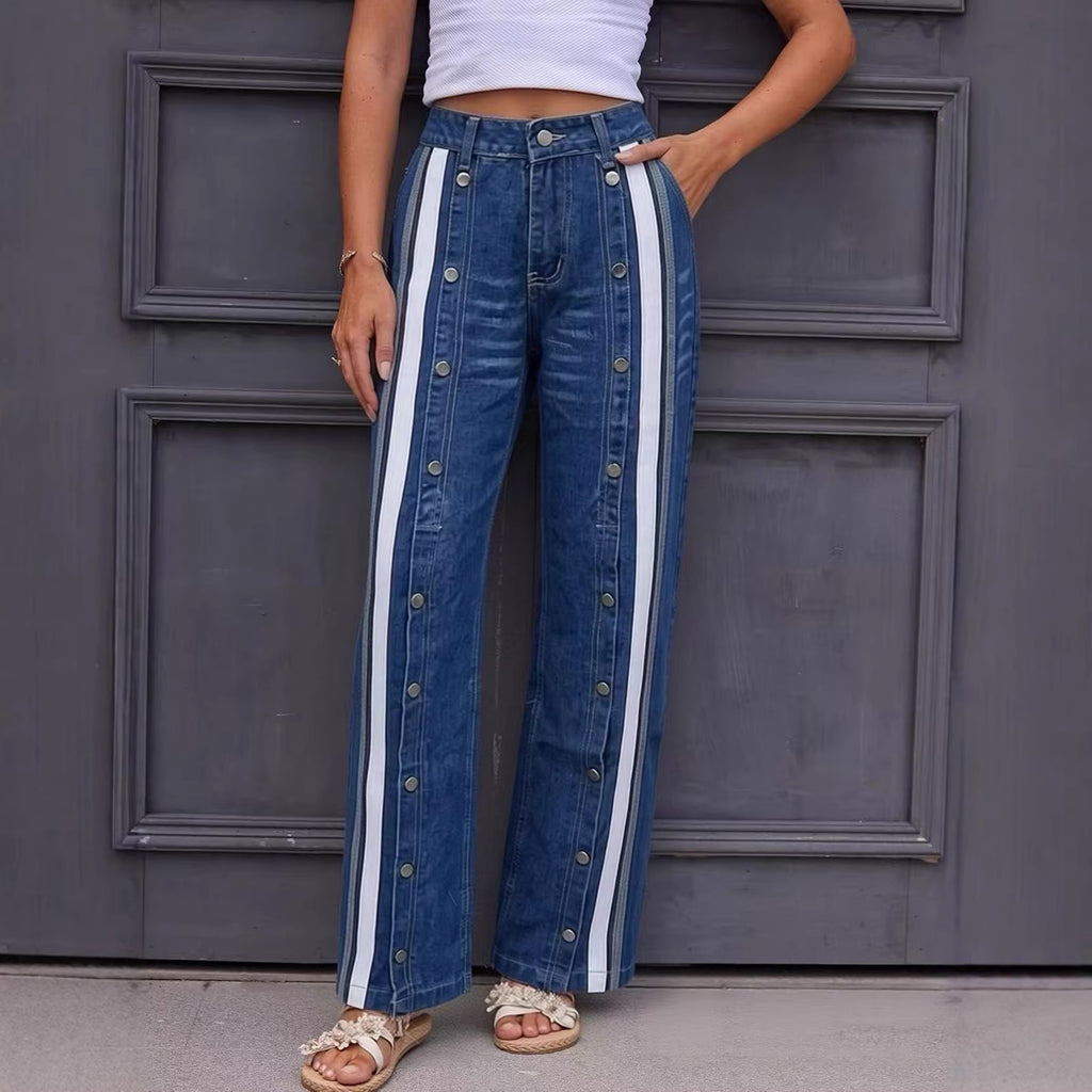 Retro-Blau Jeanshose
