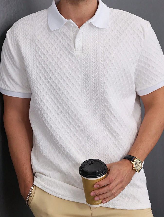 Polo-Shirt mit Jacquard-Muster – Bild 7 | LuxeStyle