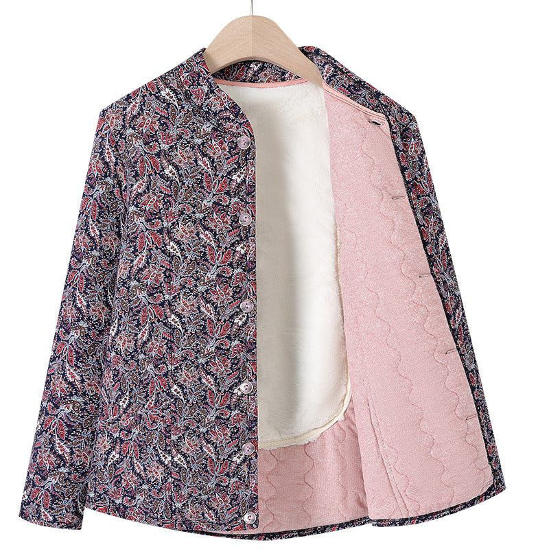 Floral Polyesterjacke für ältere Damen – Bild 4 | LuxeStyle