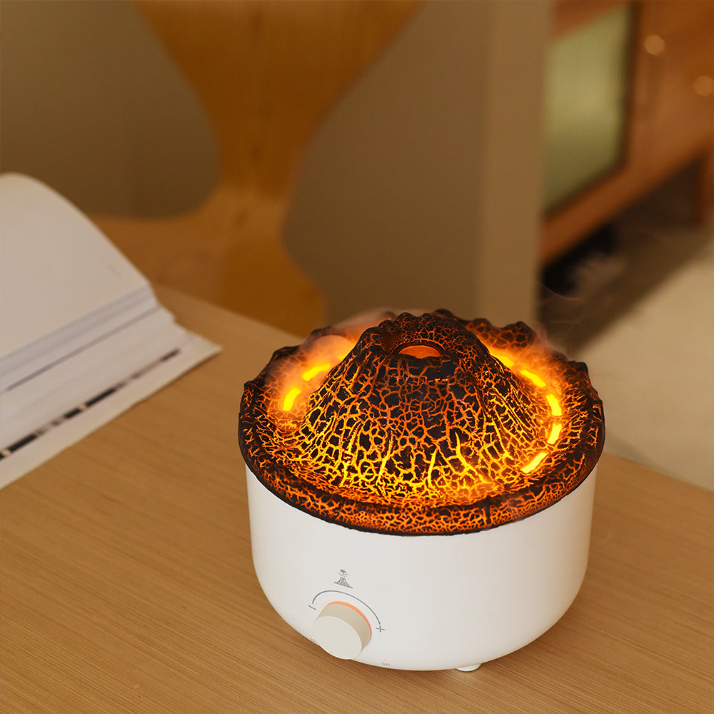 Flammen-Vulkan-Luftbefeuchter mit Aroma-Diffusor