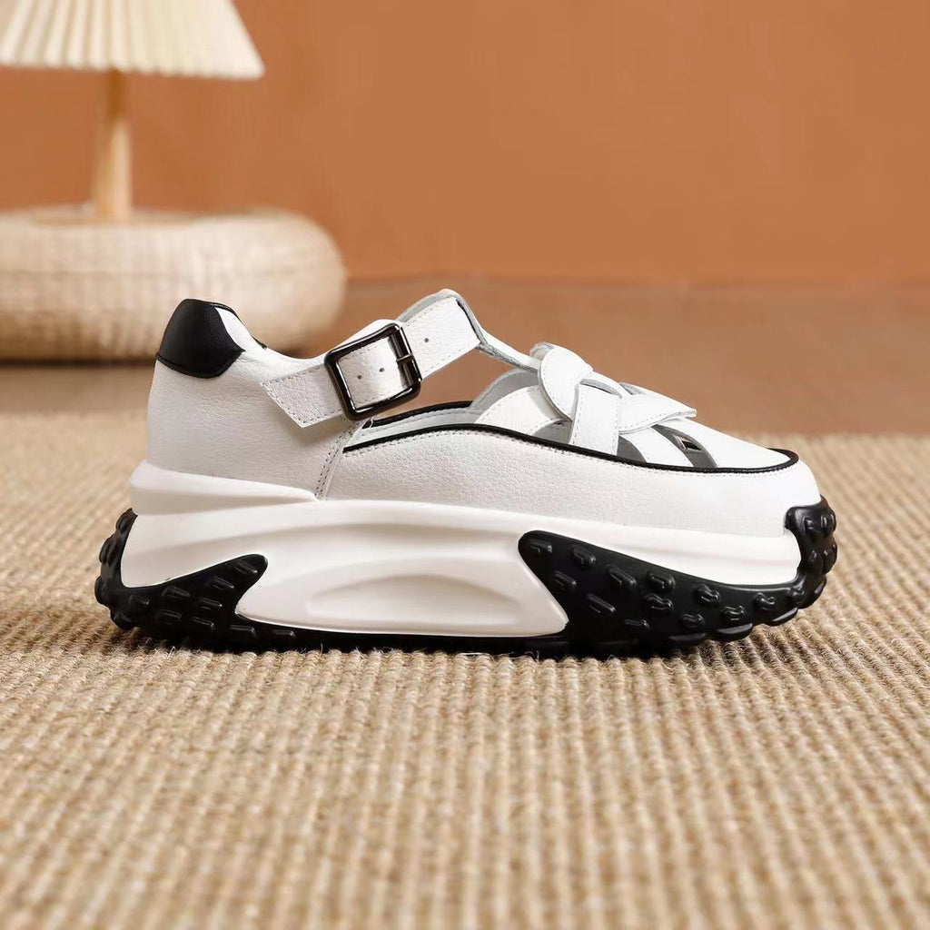 Hohlkehlsandalen mit PU-Lining