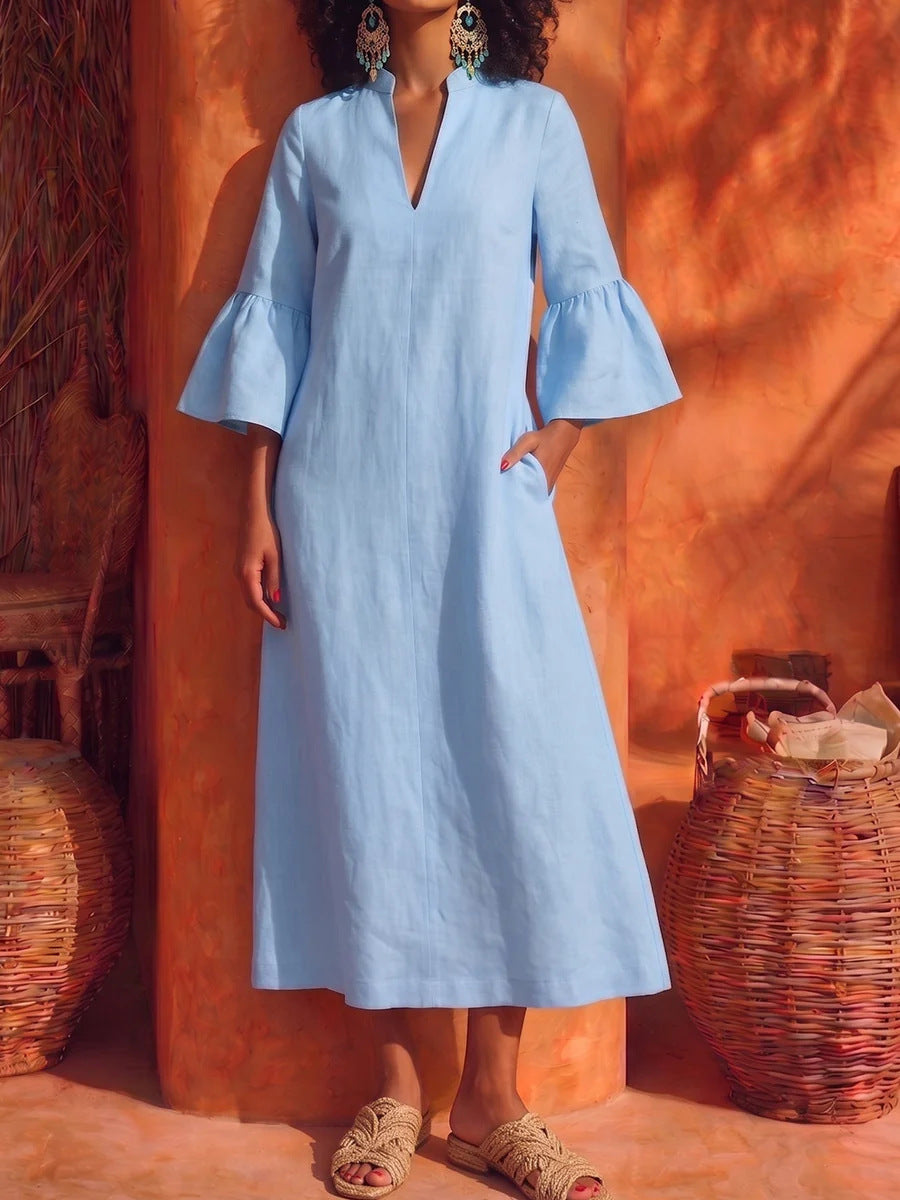 Freizeitkleid mit Rüschenärmeln