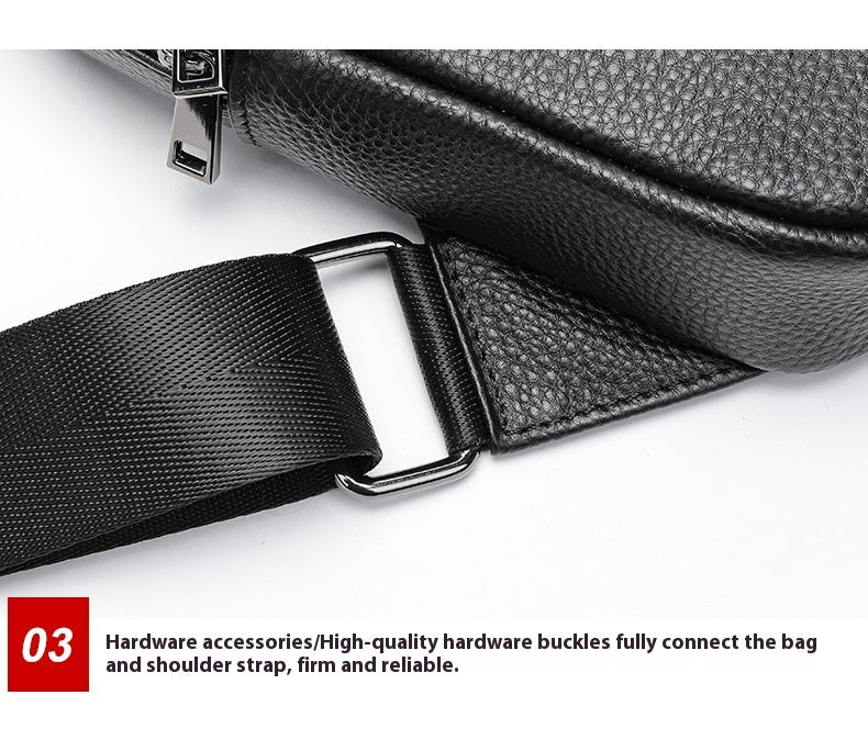 Lässige Leder-Brusttasche für Herren