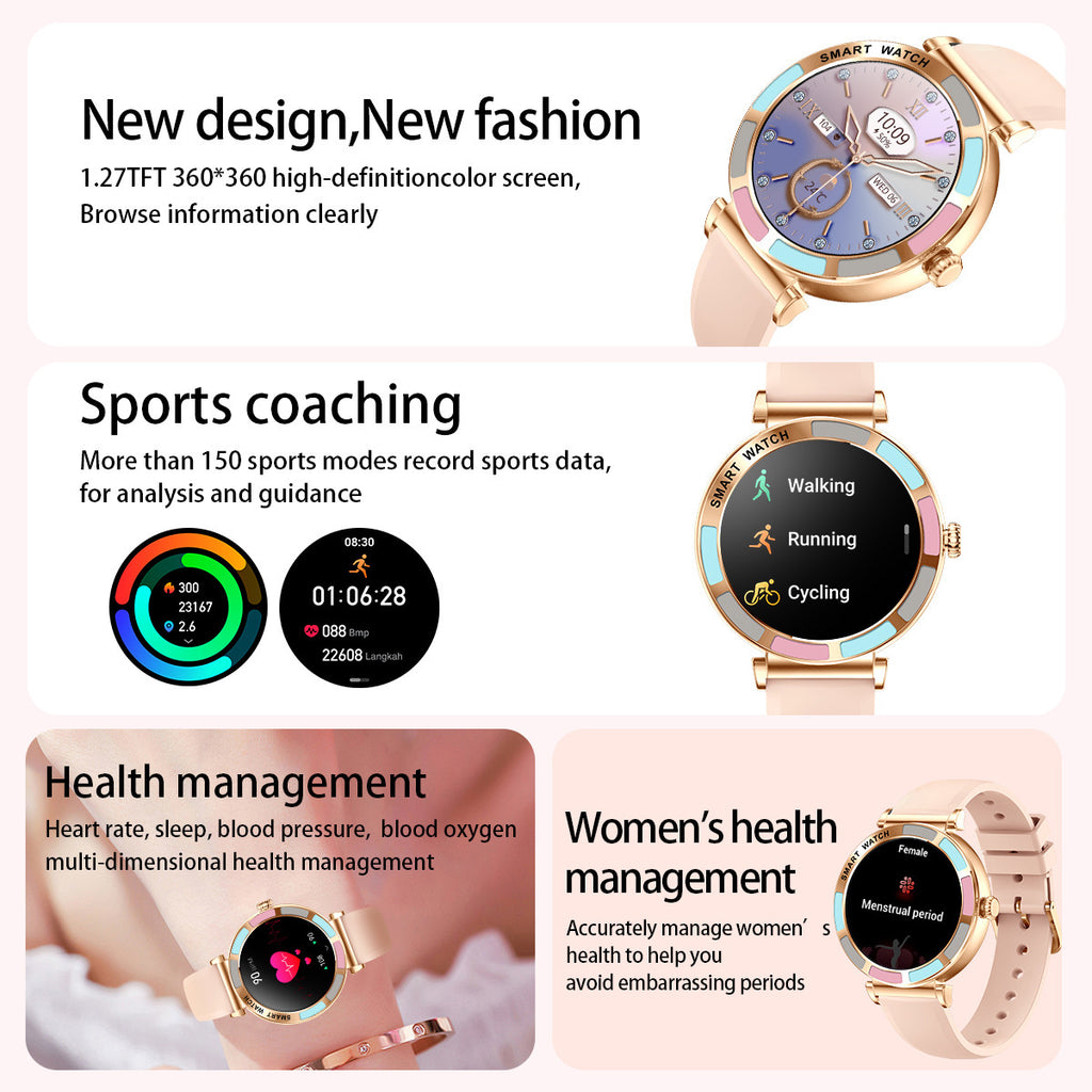 H20 Smartwatch für Damen mit HD Bluetooth Anruf
