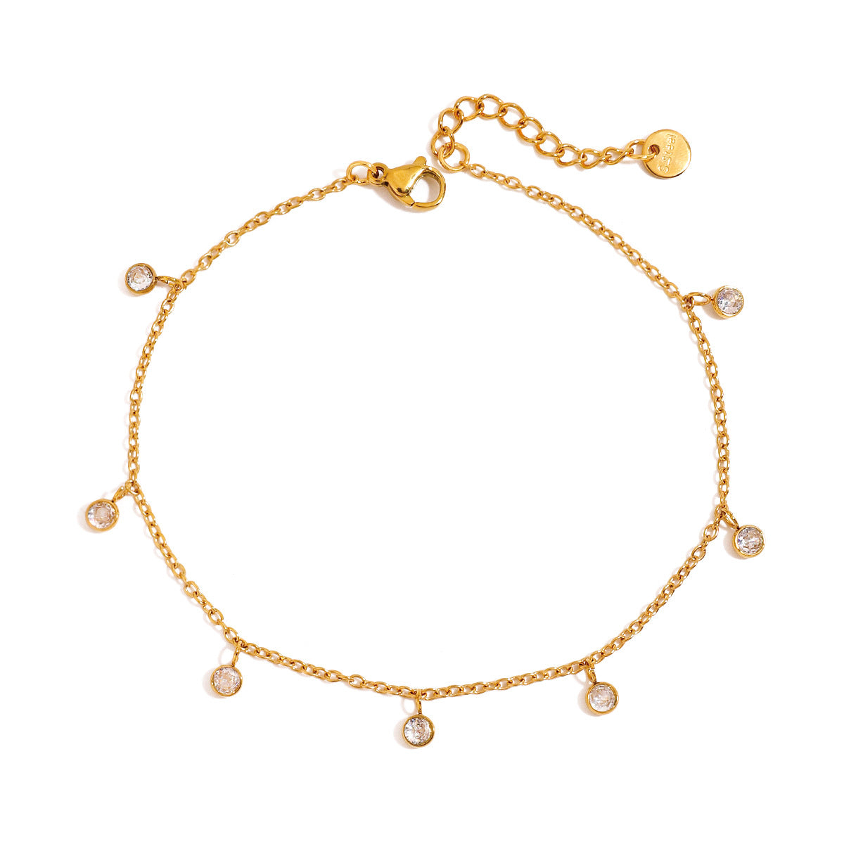 Zirkon-Fusskette aus Edelstahl – Bild 4 | LuxeStyle