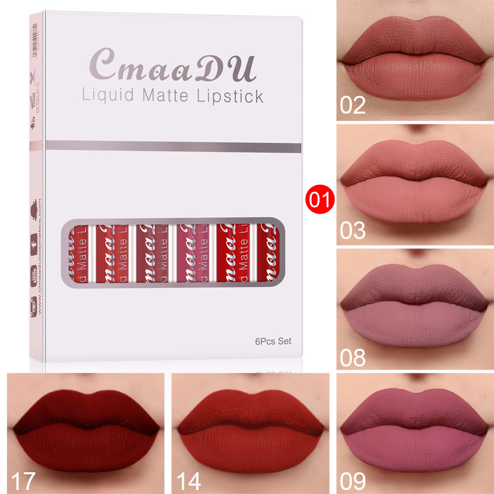 Liquid-Matte-Lippenstift · 6er-Set langanhaltend