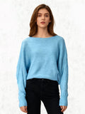 Strickpullover mit Fledermausärmeln