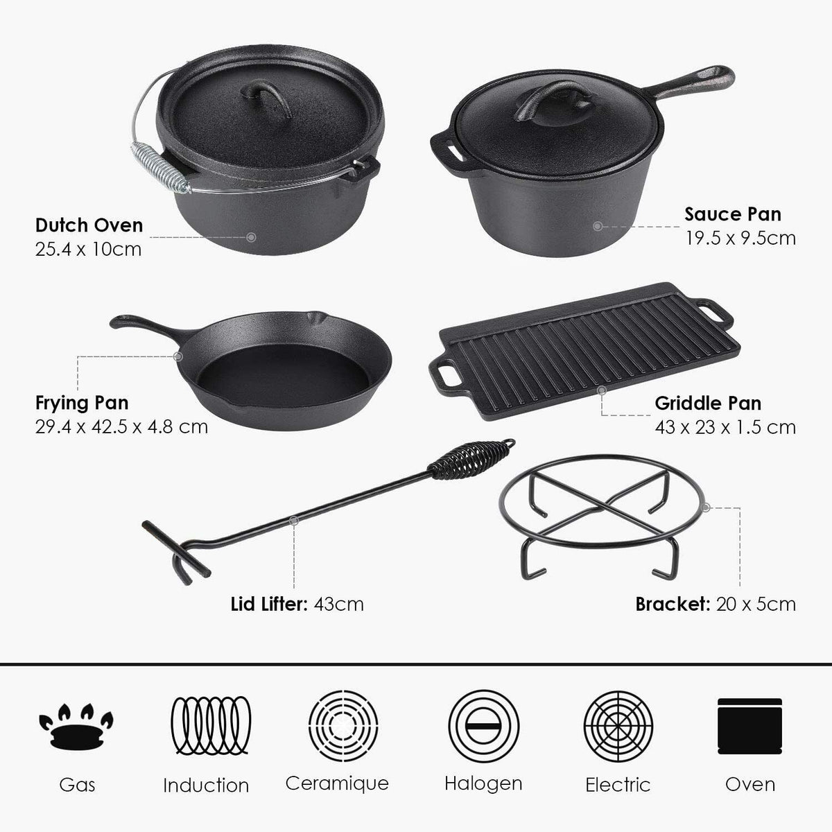 Gusseisen Camping Kochset – Bild 2 | LuxeStyle
