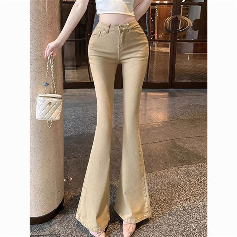 High-Rise Slightly Flared Denim Jeans