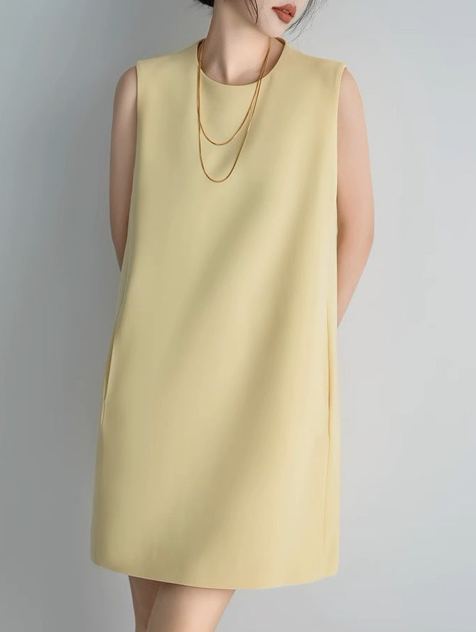 Klassisches gerades chic Kurzkleid ohne Ärmel – Bild 2 | LuxeStyle