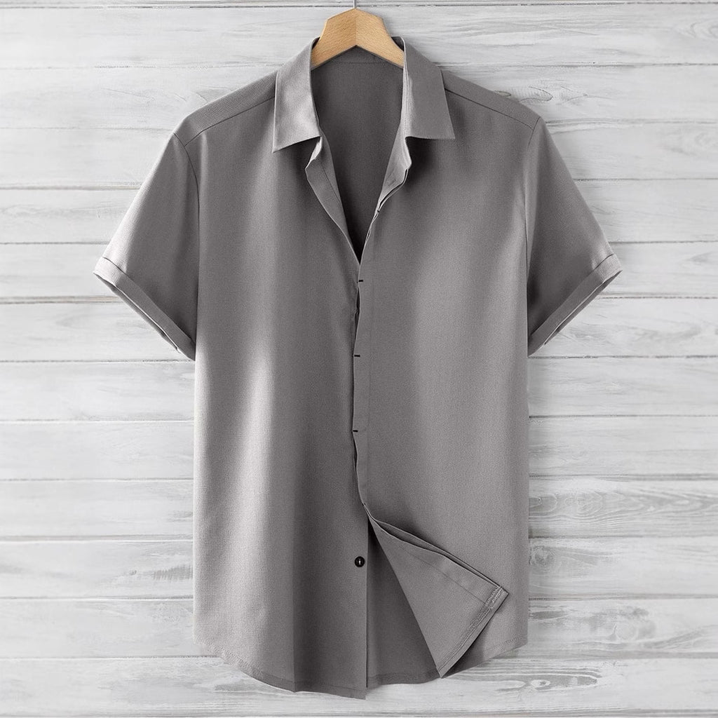 Kurzarm-Shirt für Herren – locker, einfarbig – Bild 8 | LuxeStyle