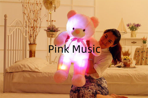 LED-Leucht-Teddybär Plüsch Rosa