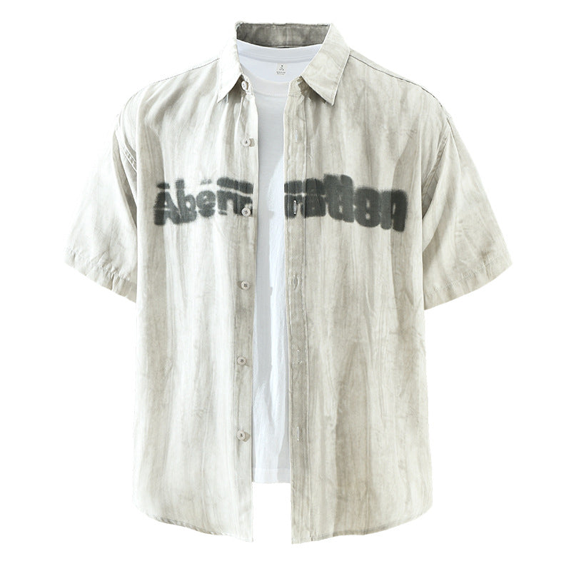 Grau-Weisser Kurzarmhemd – Bild 4 | LuxeStyle