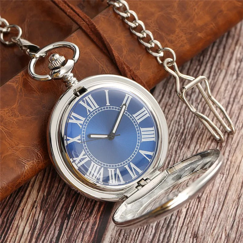 Antike Automatik-Taschenuhr mit Lupe