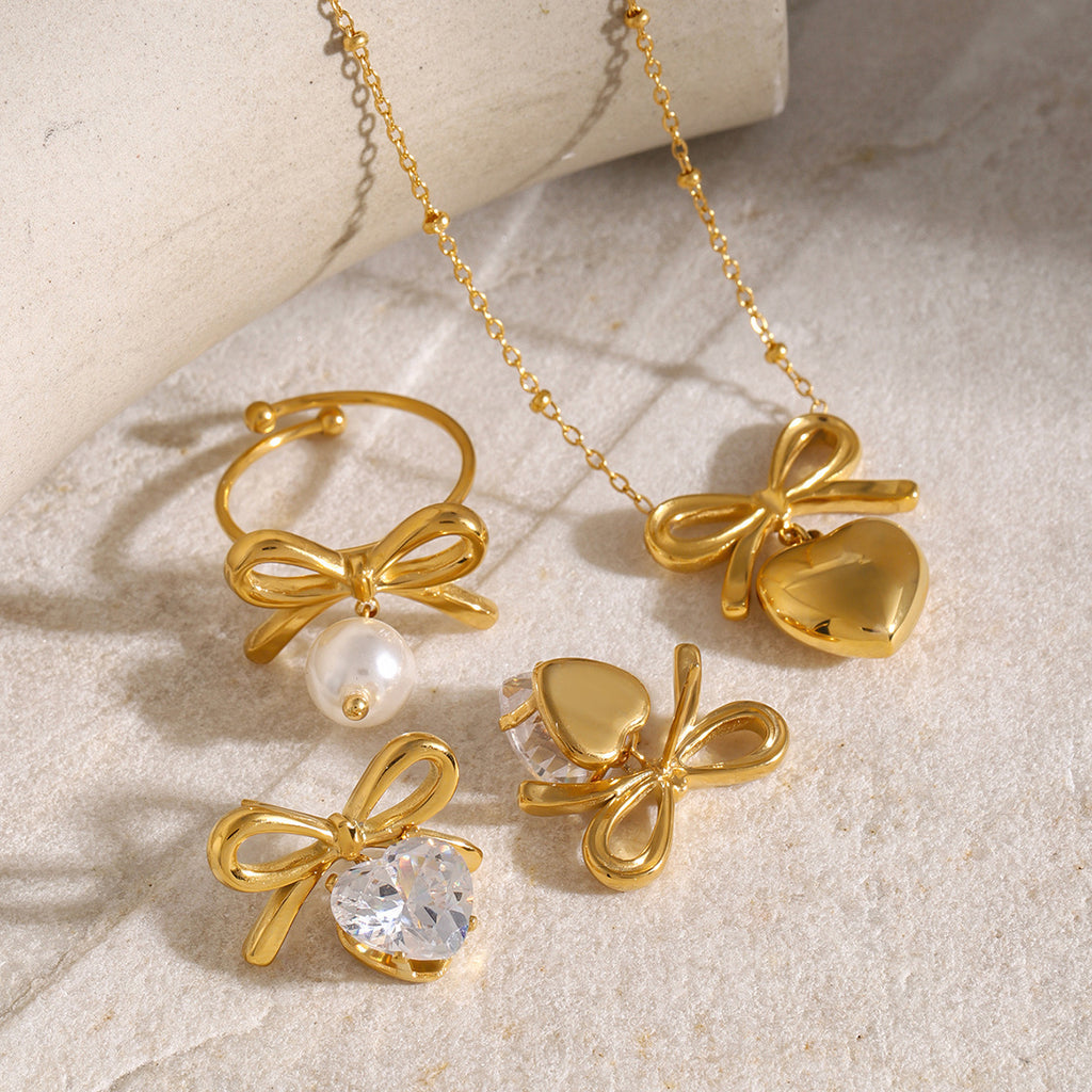 Schmuck-Set mit Schleifen-Motiv