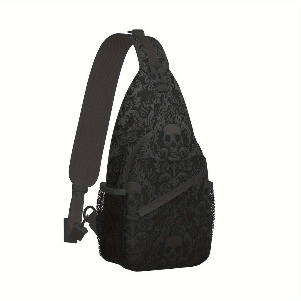Herren Crossbody Bag mit Totenkopf-Muster
