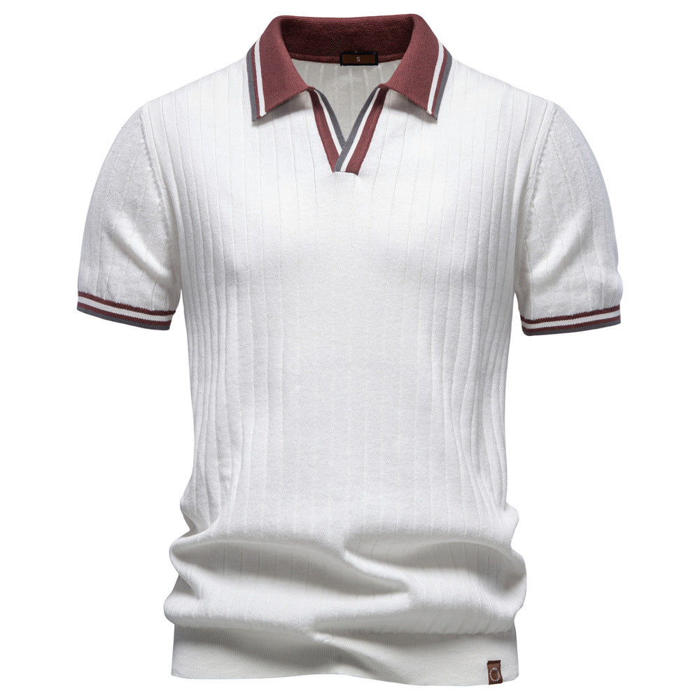 Business-Polo mit Kontrastfarbe