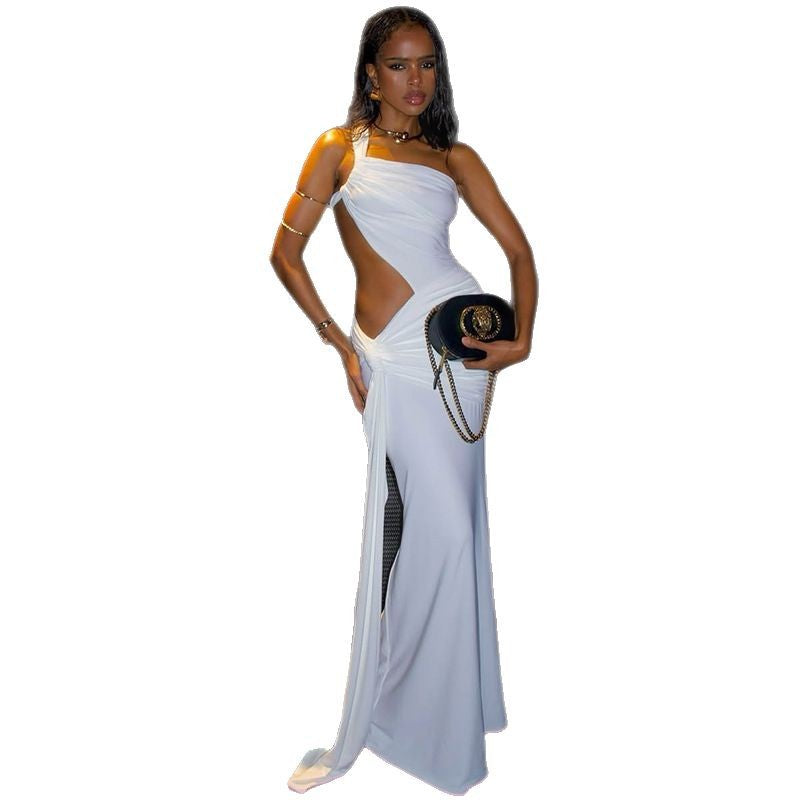 Plissiertes Slim-Fit Kleid mit offenem Rücken – Bild 2 | LuxeStyle