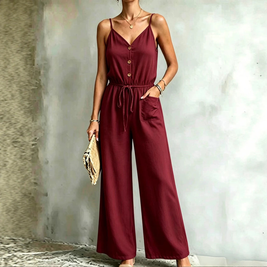 Eleganter Damen-Jumpsuit mit weitem Bein