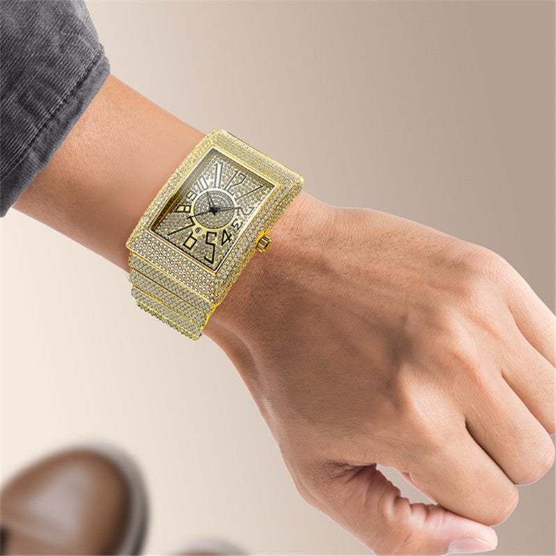 Herren-Armbanduhr mit Diamanten