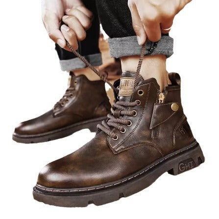 Retro Motorradstiefel aus Leder mit Reissverschluss – Bild 11 | LuxeStyle