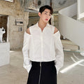 Eleganter Off-Shoulder Hemd für Herren