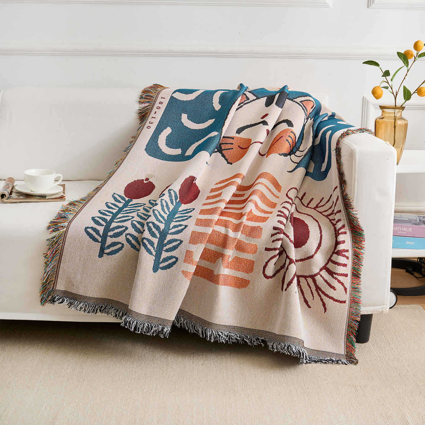 Deko-Wandbehang aus Polyester-Baumwoll-Mischung