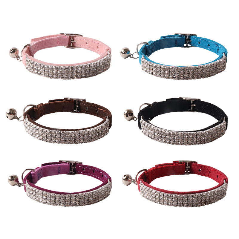 Halsband Samt mit Strass-Schnalle für Katzen – Bild 6 | LuxeStyle