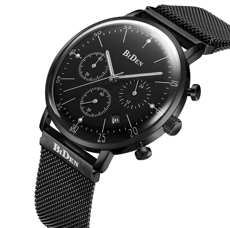 BIDEN Herrenuhr ultraflach mit Kalender – Bild 2 | LuxeStyle