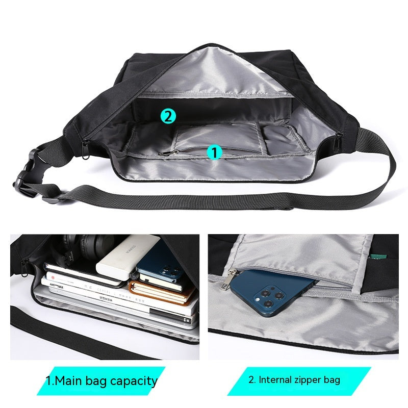 Herren Messenger Bag Oxford-Stoff