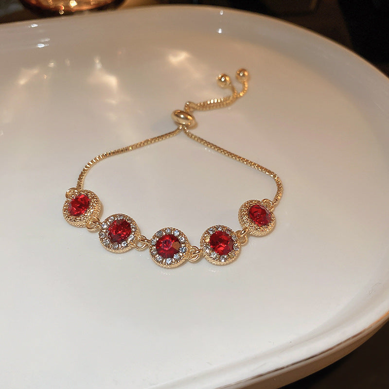 European American Zircon Herz Armband Luxus Armreif Damen