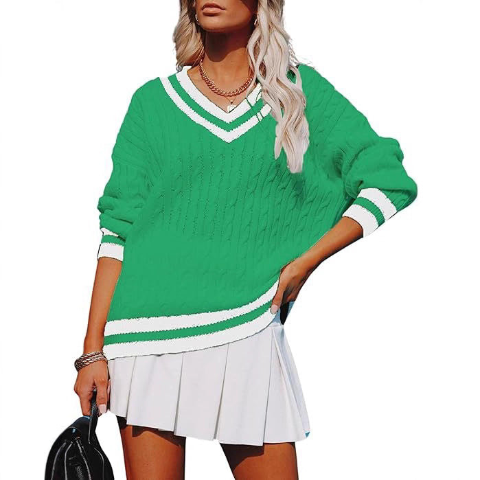Kuscheliger Strickpullover mit V-Ausschnitt