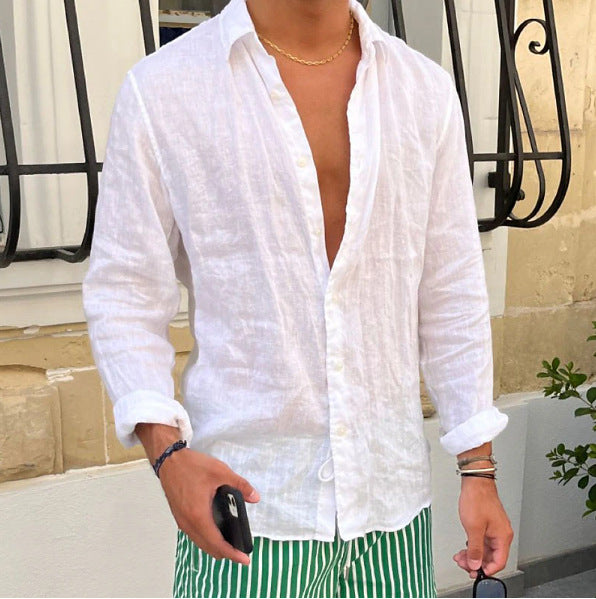 Casual Langarm-Shirt für Herren Frühling/Sommer
