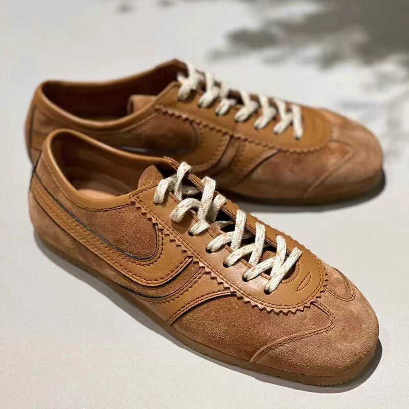 Retro Leder-Sneaker für Damen