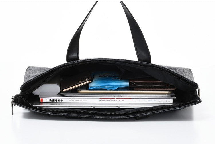 Business-Handtasche Plaid mit Reissverschluss – Bild 4 | LuxeStyle