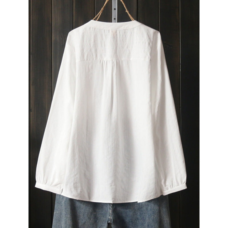 Damen Langarmshirt mit Stickerei | LuxeStyle