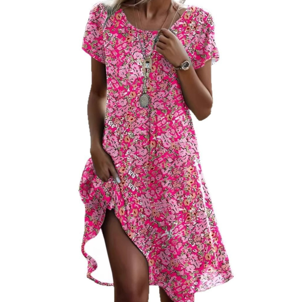 Elegantes Midi-Kleid mit Blumenmuster – Bild 2 | LuxeStyle