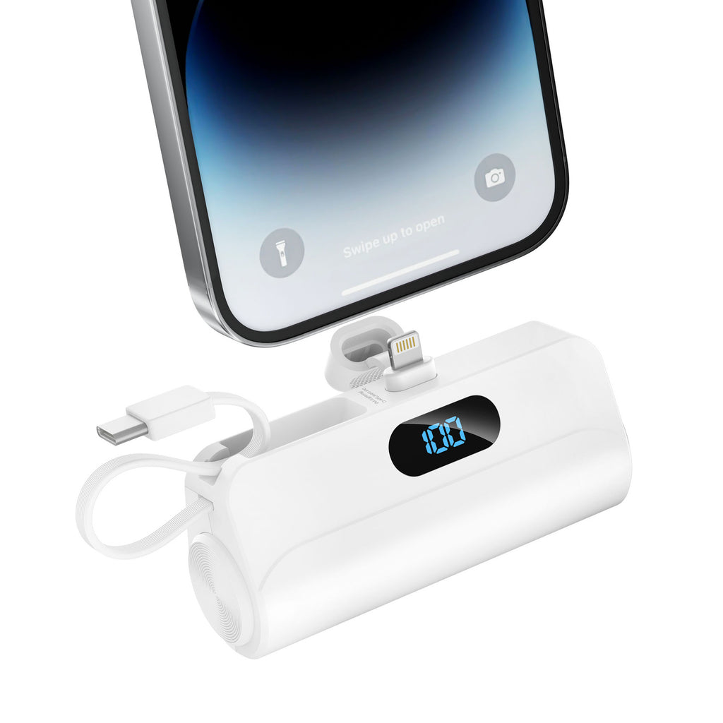 Mini Powerbank mit integriertem Kabel