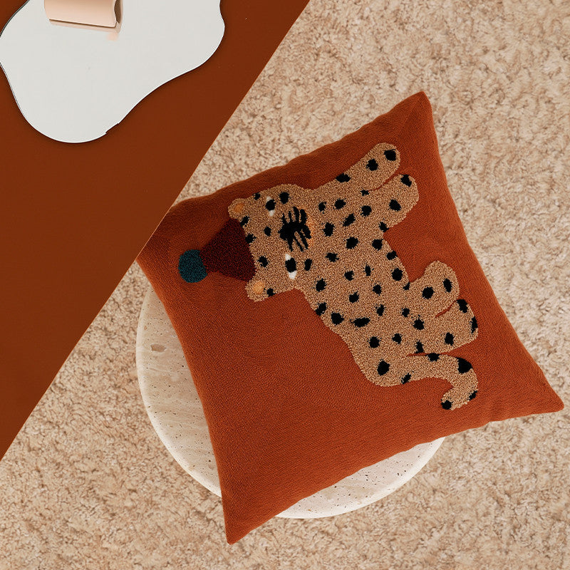 Cartoon Leopard Kissenbezug