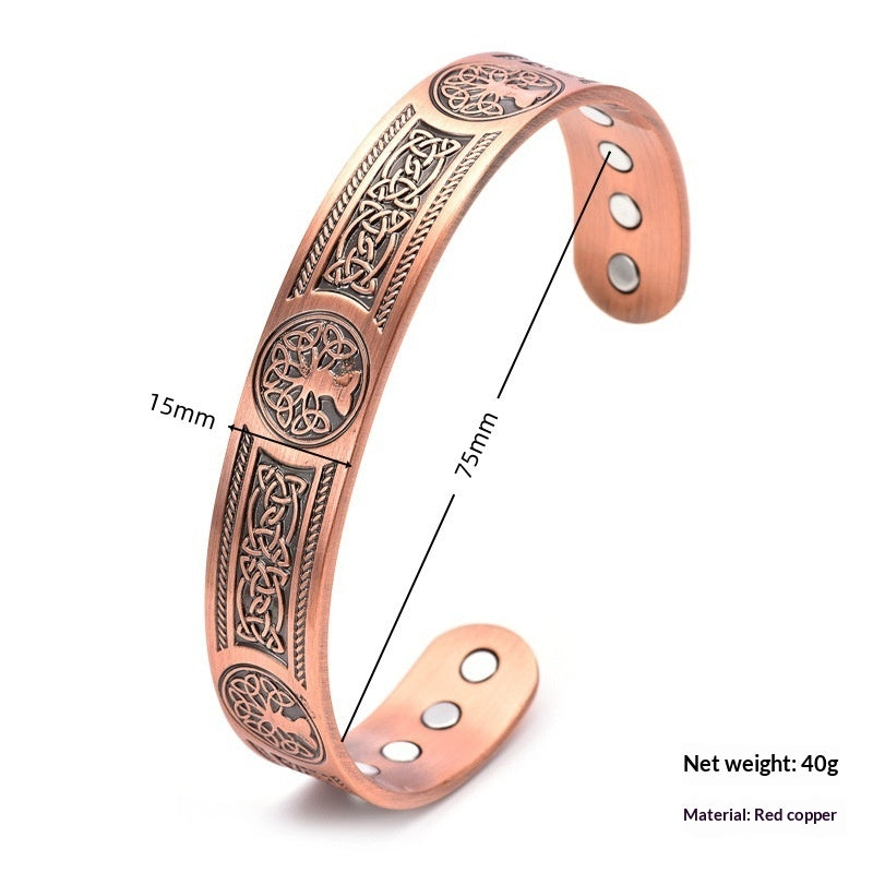 Magnetisches Lebensbaum-Kupferarmband | LuxeStyle